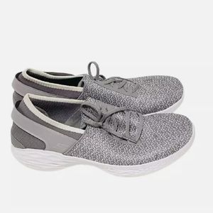 You By Skechers Walk Gray White Walking Comfort Sh